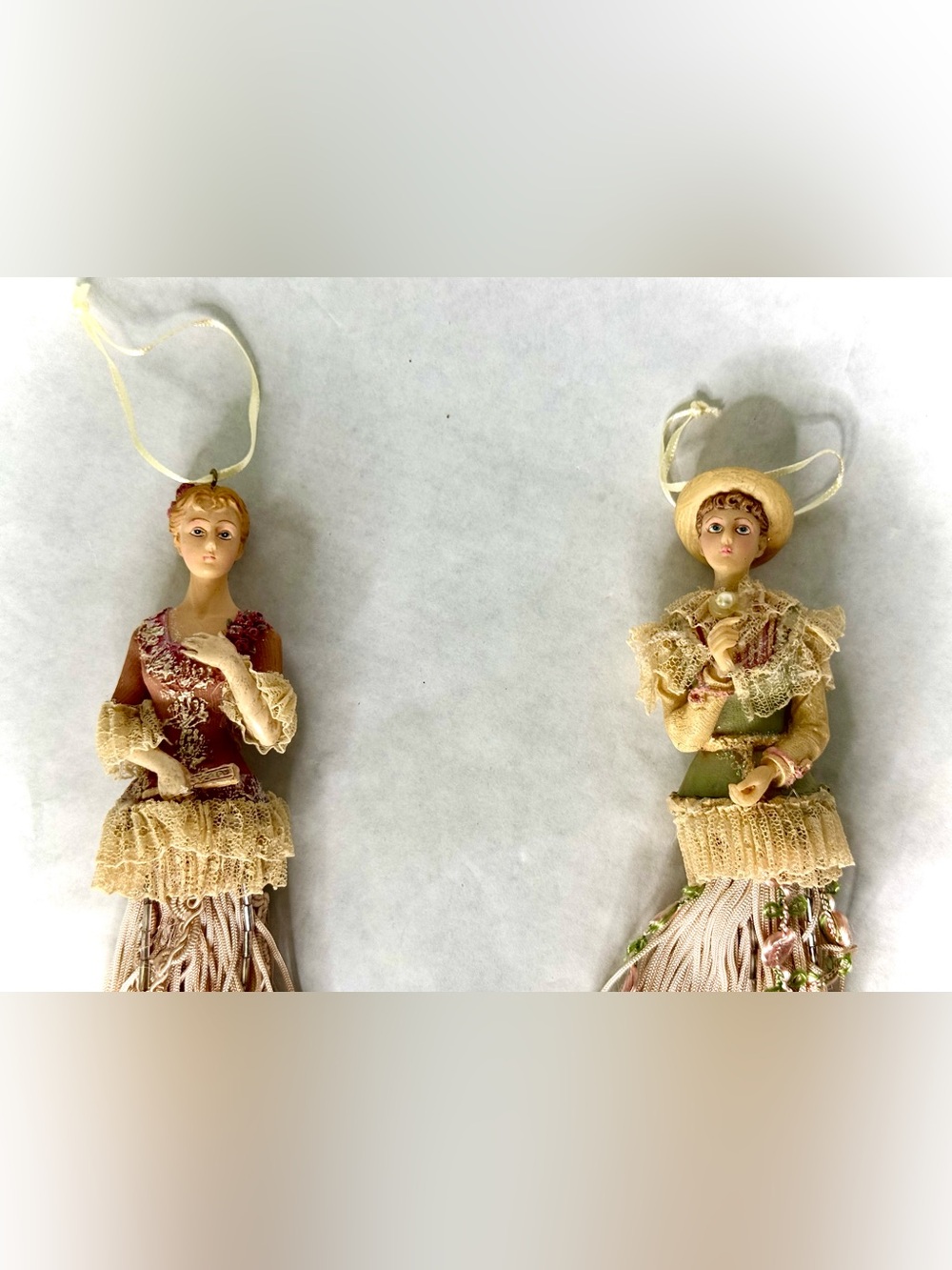 Porcelain Victorian Lady Christmas Ornaments ( Set Of 5) - Picture 16 of 16